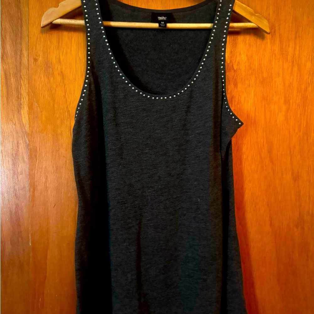 Mossimo Black studded tank top. Size Med